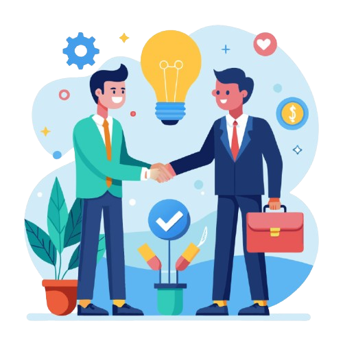 Partnership Handshake Seals Innovative Corporate Business Deal